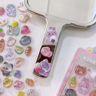 シール 8枚セット ぷくぷくシール ご褒美シール 可愛い 立体 ぷっくり 装飾用 ごほうびシール DIY用 手帳 ステッカー アルバム スマホケース飾り 子供 デコシール 幼児用3D キラキラ