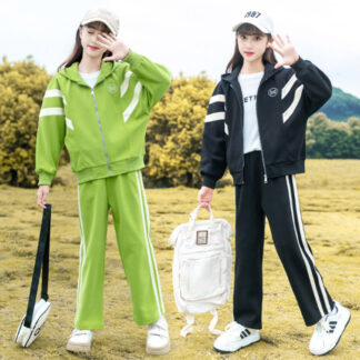 ジャージ キッズ 女子 上下 長袖 春秋 子供服 セットアップ Tシャツ パーカー ロングパンツ スポーツウェア 運動着 可愛い おしゃれ 新品 150cm 上下セット 男の子 スウ