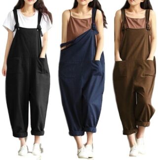 夏着 新作 ボトムス パンツ レディース ジャンプスーツ サロペット オールインワン オーバーオール カジュアル ロングパンツ 少女 体型カバー 大人 無地シンプル ファッション 大きい 女性