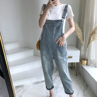 秋 夏着 新作 オーバーオール レディース デニム パンツ 大人 女性 お洒落 韓国 ジャンプスーツ ボトムス おしゃれ 無地シンプル 可愛い 学生 ロングパンツ 体型カバ カジュアル