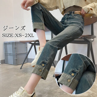 デニムパンツ 韓国ファッション レディース デニム レディースパンツ 伸縮性 ジーンズ 脚長パンツ 20代 30代 40代 50代 おしゃれ 可愛い 大人 脚長 細身 ロングパンツ 美脚