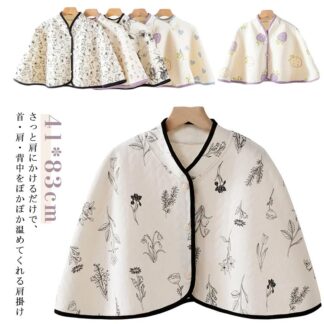 冷房 肩当て あったか肩あて 洗える 肩温める 夏用 ポンチョ 肩あて ルームウエア ケープ エアコン 着る肩当て 丸洗い クーラー 肩ウォーマー 冷房対策 羽織り 涼しい 可愛 前開き