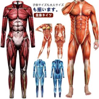 人体模型 全身タイツ コスチューム 全身 タイツ ハロウィン 筋肉 子供 レディース 模型 筋肉模型 コスプレ 大人 メンズ 人体