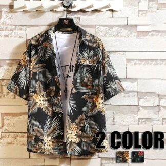 メンズ 大きいサイズ 半袖シャツ アロハシャツ 半袖 トップス シャツ ビーチ 祭り M L XL 2XL 3XL 5XL メンズ用 夏春 4XL