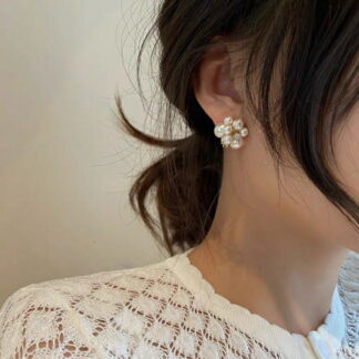 パールビジューピアス レデイースピアス パーティー 華やか おしゃれ 大人可愛い 二次会 上品 アクセサリー 結婚式