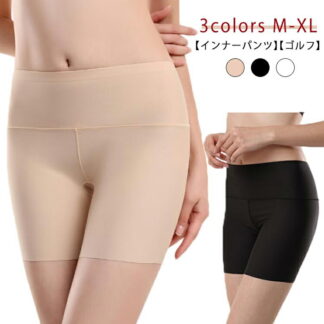 黒 インナーパンツ レギンス 伸縮性 白 ハイウエスト ペチパンツ レディース 無地 ペチコート 3分丈パンツ ブラック 透け防止 アンダーウェア スパッツ ゴルフ ペチコートパンツ 通気性