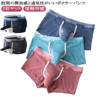 ボクサー 男性下着 分離型パンツ 2枚セット 蒸れない ローライズ メンズ 分離 竿玉 ゾウさんパンツ メンズ下着 インナー 接触冷感 ボクサーパンツ ホールド 男性下着ボクサー