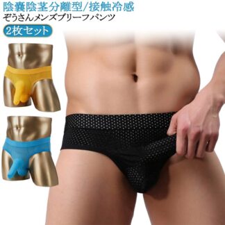 夏 蒸れない パンツ 分離 メンズ 2枚セット ブリーフ ボクサー 男性下着 涼感 分離型パンツ ゾウさんパンツ ぞうさん メンズ下着 陰嚢分離 速乾 蒸 竿玉