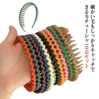 痛くない 前髪止め きれいめ レディース 男女兼用 髪留め カチューシャ おしゃれ ヘアアクセサリー カラフル 洗顔 髪飾り サッカー プラスチック コーム 10点セット