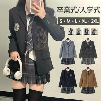 卒業式スーツ 女の子 160cm 入学式 子供服 5点セット ゆったりサイズ フォーマルスーツ 中学生 高校生 制服 学生服 チェック 通学 女児 ジュニアスーツ 小学生 卒業式服 お受験