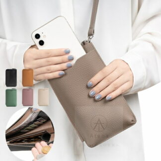 マホショルダー スマホポーチ バッグ 本革 レディース おしゃれ お財布ショルダー お財布ポシェット サコッシュ 肩掛け 牛革 携帯 ショルダーバッグ 革 牛本革 60代 50代 4 軽い