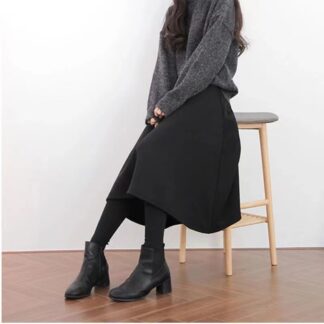 レディースファッション ボトムス スカート付き レギンス 裏起毛 ボトムス スパッツ スカッツ レディース 大人可愛い 秋 冬 あったか 無地 タイトスカート 体型カバー ストレッチ 大きいサイズ