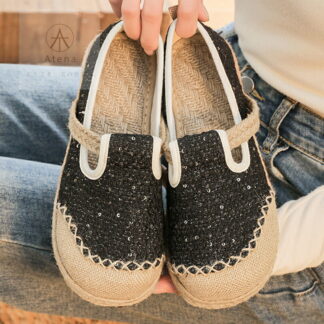 スリッポン レディース 軽量 布 綿麻 刺繍 20代 30代 40代 50代 靴 ウォーキングシューズ 新作 夏 スニーカー ローカット フラット 旅 シューズ