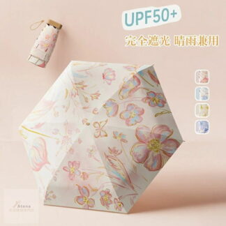 日傘 レディース 手動開閉 花柄 折りたたみ 完全遮光 UVカット 遮光率100% UPF50+ 軽量 晴雨兼用 ミニ傘 おしゃれ