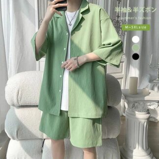 夏 セットアップ メンズ ジャージ 半袖 tシャツ ハーフパンツ 上下セット 5分袖 ショットパンツ 部屋着 トレーニング スポーツ 2点セット