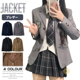 スクールブレザー 女子用 3つ釦 学生服 制服 上衣 ジャケット 女子高生 女の子 女子 スーツジャケット テーラード レディース 中学 ブレザー JK スクール風 高校