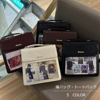 痛バッグ ショルダーバッグ 2way リュック 透明 トート 痛バ ショルダー 肩掛け トートバッグ 推し 推し活 オタ活 ヲタ活 推しカラー 痛リュック 推し色 ハンドル レディース 鞄 缶バッチ