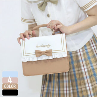 ロリータ バッグ 3way レディース 鞄 カバン ショルダーバッグ ハンドバッグ リュック PU デイリー コーデ 学院風 JK JKバッグ 制服 コスプレ 通学 女の子 女子高校生 女子