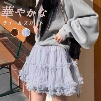 チュールスカート ミニ レディース 春 夏 ふんわりチュールミニスカート スカート ボトムス ひざ上 無地 ウエストゴム かわいい ミニスカート シアー 透け ミニ丈 ミニスカ かわい チュール