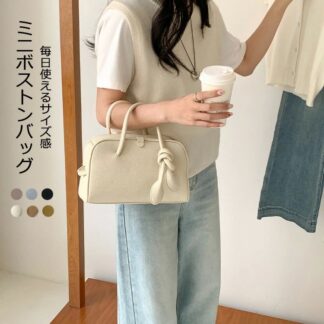 ハンドバッグ レディース 合皮 小さめ 手提げバッグ ボストンバッグ 横長い ミニ バッグ 鞄 かばん 通勤バッグ ミニボストンバッグ ボウリングバッグ フォーマル 通勤 ビジネス 黒 ブラック