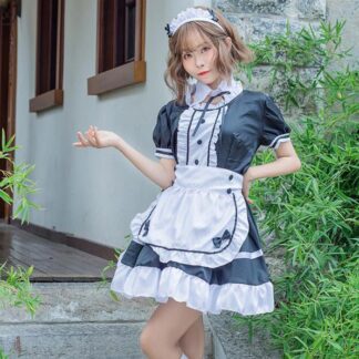 ハロウィン コスプレ メイド服 メイド 仮装 衣装 コスチューム レディース ワンピース アニメ cosplay 日系 ロリータ ドレス 二次元衣装 少女 可愛い リボン