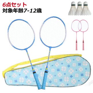 バドミントンセット バドミントン セット ミニバドミントンセット 6点 対象年齢7-12歳 バドミントンラケット キッズ こども ジュニア バトミントンラケット 子供用 ジュニア用 バトミントン
