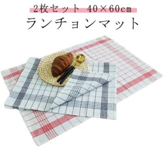 ランチョンマット 40 60 60cm 40cm 40cm×60cm 4060 2枚 40×60 小学校 幼稚園 綿 コットン 洗える 大判 ギンガムチ 布