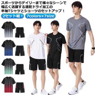 半袖 上下 Tシャツ ジャージ上下セット セットアップ 涼感 伸縮 涼しい スポーツウェア バトミント ドライ 通気性 メンズ レディース 大人 吸汗速乾 ランニングウェア トレーニングウ