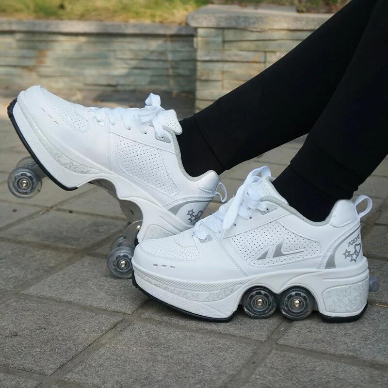 ローラーシューズ ローラースケート キッズ 大人 子供 メンズ 靴 2way 女の子 男の子 スニーカー ローラースニーカー 学生 カコイイ 通気性