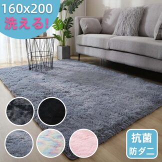ラグ 洗える ラグマット 160*200 洗えるカーペット リビング シャギーラグ ホットカーペットカバー 絨毯 洗濯可 ムートン 調 四季通用 長方形 じゅうたん ふかふか ふわふわ リビ