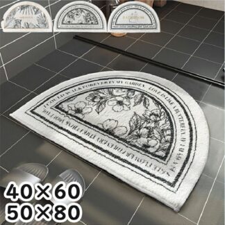 バスマット 浴室マット 足ふきマット 半円型 吸水 速乾 お風呂マット 40x60cm 50x80cm 2サイズ 玄関マット