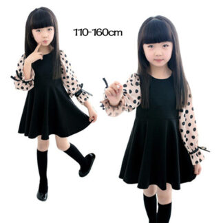 韓国こども服 ワンピース キッズ 女の子 子供服 長袖 ワンピ キッズワンピース こども服 姫系 カジュアルワンピース 韓国子ども服 ガールズ キッズドレス 水玉柄可愛い 入園式 プリンセス