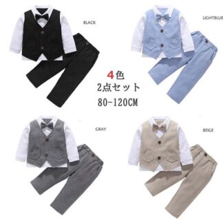 男の子 スーツ フォーマル 子供 キッズ 偽2点Tシャツ +ロングパンツ 子供スーツ フォーマルスーツ 上下セット 入学式 入園式 七五三 ベビー服 卒業式