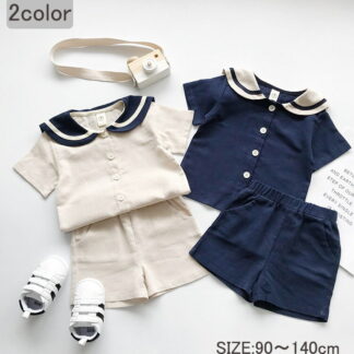 キッズ ベビー服 セットアップ 夏服 tシャツ 制服風 子供服 上下セット 男の子 女の子 夏 春 パンツ カジュアル おそろい 洋服 オシャレ ジュニア