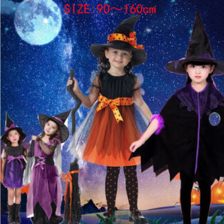 キッズ ハロウィン衣装 子供 コスプレ 仮装 女の子 halloween 演出服 お姫様 魔女 かぼちゃ ハロウィン コウモリ 悪魔 魔法使い 可愛い