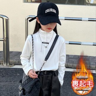 ハイネックシャツ 4 色選択 長袖インナー シャツシート下着 春秋 シャツ かわいいシャツ 七五三 ブラウス 女の子 キッズ トップス おしゃれ 秋冬新作 韓国子供服 卒業式 女児 カ 卒園式