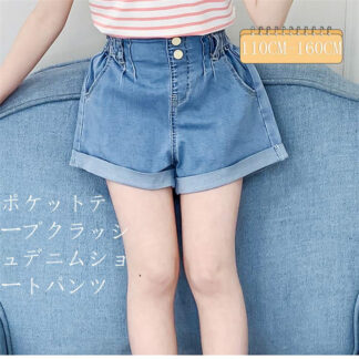 新作 子供服 ジーンズ ショートパンツ 子供 デニム パンツ 夏着 ガールズデニムショーツ カジュアル ボトムス キッズ 可愛いスタイル 女の子