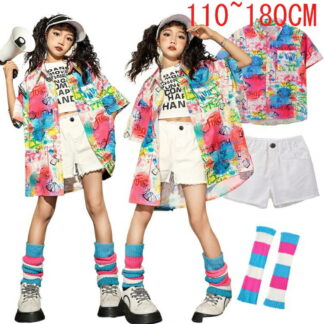 韓国キッズ ダンス衣装 子供服 女の子 演出服 舞台服 ダンス 衣装 団体服 jazz 発表会 おしゃれ 上下セット110 120 130 150 160 170 140