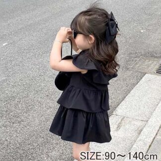 子供服 ワンピース 女の子 キッズ 子供 ノースリーブ フリル ベビー服 子供ドレス 卒園式 ピアノ 発表会 卒業式 おしゃれ 可愛い 七五三 結婚式 入学 入園 春夏 誕生日 プレゼン