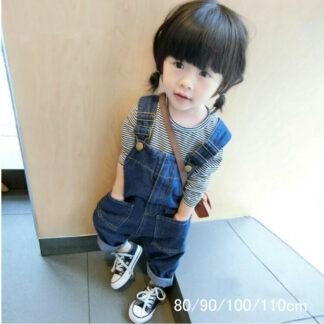 子供服オーバーオール デニム 女の子 男の子 キッズ ベビー サロペット オールインワン パンツ 仮装 ミニオンコーデ 90cm 100cm 110cm 80cm