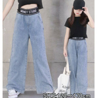 デニムパンツ ワイドパンツ ガウチョパンツ ロングパンツ 子供服 長ズボン 親子服 キッズ 女の子 韓国子供服 夏 春秋 冬 120cm 140cm 150cm 160cm 130cm