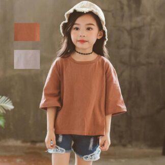 tシャツ キッズ 半袖 女の子 おしゃれな 子供服 Tシャツ 韓国子供服 ジュニア カジュアル Tシャツ無地 男の子 無地 半袖Tシャツ 子ども用