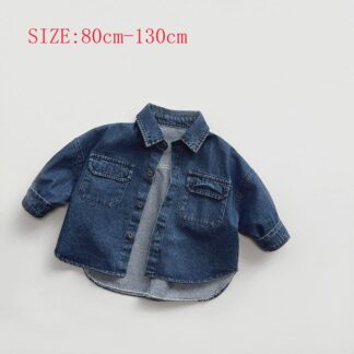キッズ デニム シャツ ポロ baby服 幼児 男児 子ども 小学生 男の子 未就学 冷房対策 重ね着 デニムシャツ 子供用 可愛い シンプル 綿 柔らか 通気 カジュアル 夏用 秋用 80cm