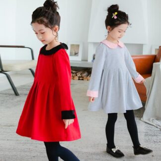 子供服 秋冬 長袖 ワンピース 女の子ワンピース ピアノ発表会 ドレスキッズ 長袖ワンピース キッズ服ドレス 卒園式 女の子 無地シンプル ルームシューズ 小学校 幼稚園 小学生