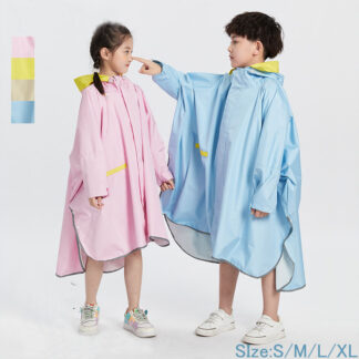 小学生 通学レインコート キッズ ランドセル対応 女の子 レインウェア レインポンチョ 収納バッグ付き ジュニア 子供用 小学校 男の子 撥水 防水 合羽 かっぱ カッパ 通園 通学 リ 雨具
