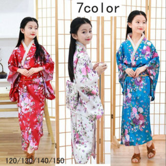 浴衣 和風 子供 キッズ 女の子ドレス 着物 和服 花柄 クリスマス 和装 コスプレ 子供浴衣 ふわふわ ゆかた こども用 子ども こども cosplay 撮影 七五三 イベント服 写真