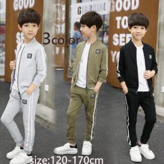 韓国風 子供服 男の子 セットアップ 2点セット 上下セット キッズ スウェット トレーナー ジャージ 子ども こども ルームウェア ジップアップ