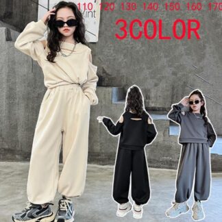 キッズダンス衣装 韓国 子供服セットアップ ヒップホップ ストリート 女の子 セットアップ キッズ服 ティーンズ キッズ ガールズブルースタイル 上下セット 秋冬 オールシーズン 春夏服