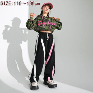子供 ダンス 衣装 ストリート ヒップホップ ジャケット タンクトップ パンツ ダンス衣装 キッズ カーゴパンツ 子供服 スポーツウェア ダンスウェア パーカー セットアッ ジャージ上下