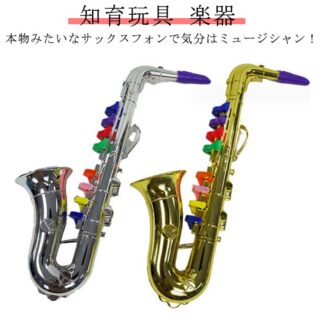 知育玩具 楽器 おもちゃ サックスフォン トイサックス 音が出る 音楽 練習 本格的 プラスチック 3歳 幼児 子供 電池不要 教育用楽器 幼児楽器 ゴールド プレゼント 誕生日 クリスマス